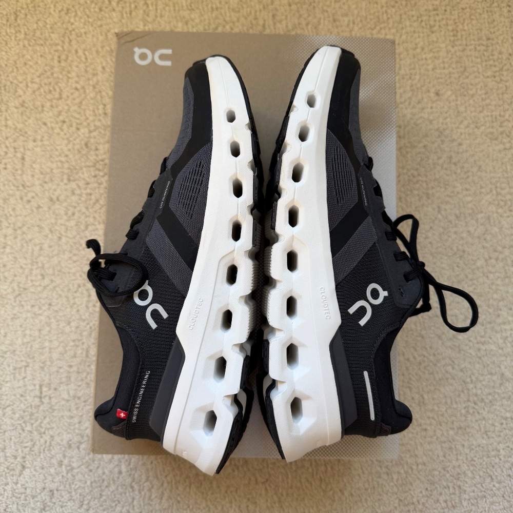 Women's On Cloudrunner 2 Road-Running Shoes, size 9. Color: Eclipse/Black